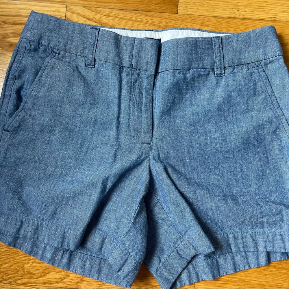 J.Crew Denim Blue Chino Shorts Size 2